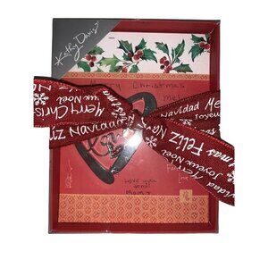 Kathy Davis Christmas Ornament Silver Love Heart New in Box but Writing on Box